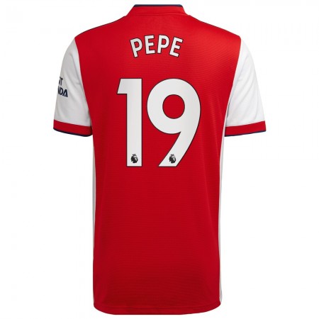 Billiga Fotbollströjor Arsenal Nicolas Pepe 19 Hemma tröja 2021/22 Kortärmad